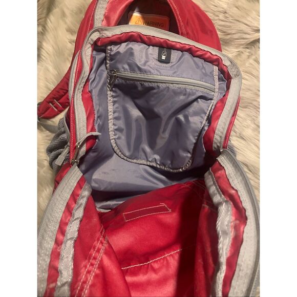 L.L. Bean Red and Gray/silver Deluxe Book bag BackPack Book Pack IV Kids - Picture 8 of 12